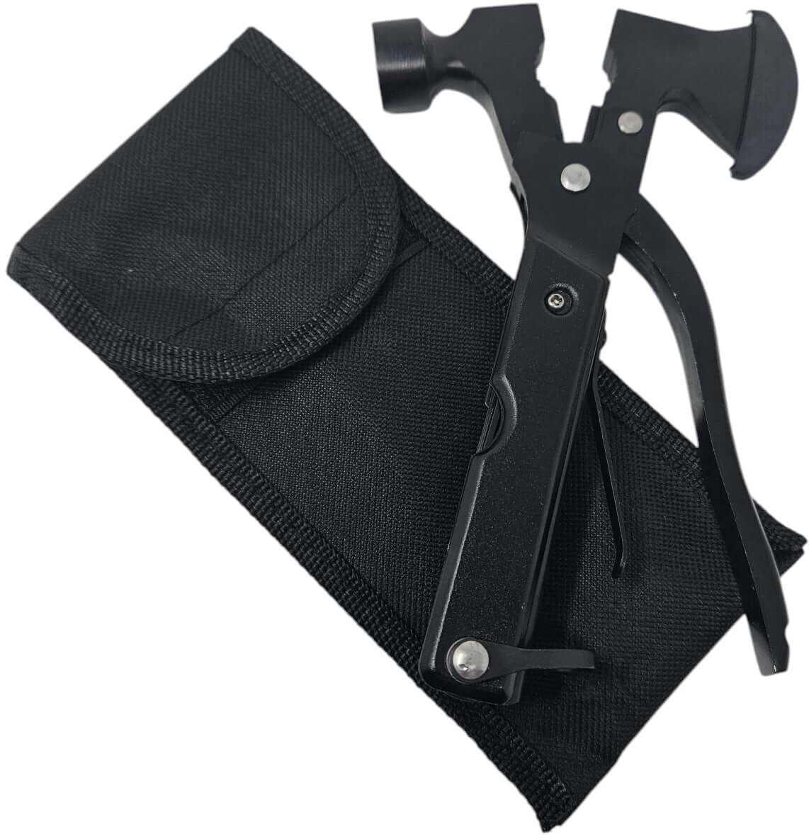 Multifunktionales Werkzeug mit Tasche für Survival-Überlebenssituationen und Outdoor-Abenteuer.