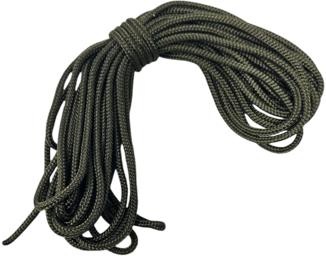 Grünes, robustes Survival-Seil, ideal für Outdoor-Aktivitäten, Camping und Notfälle.