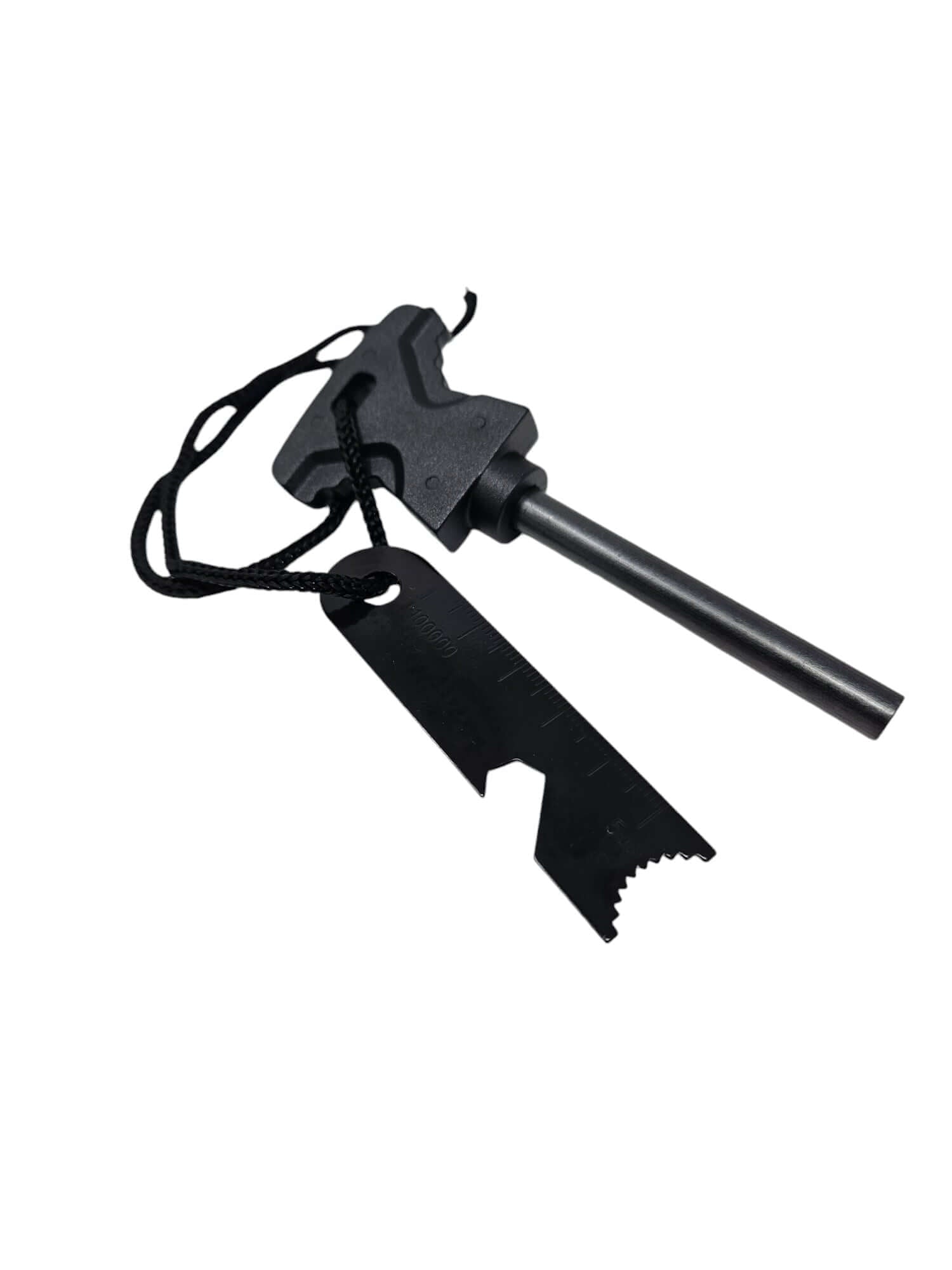 Feuerstarter und Multifunktionswerkzeug für Outdoor-Abenteuer im Notfall und beim Camping.